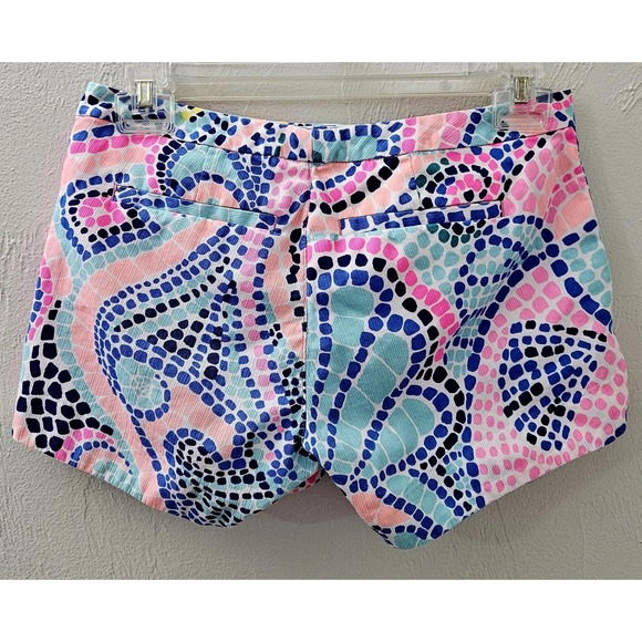 Lilly Pulitzer Adie Shorts Youth Size‎ 14 Multi Tile Wave Cotton Pockets - Picture 2 of 6